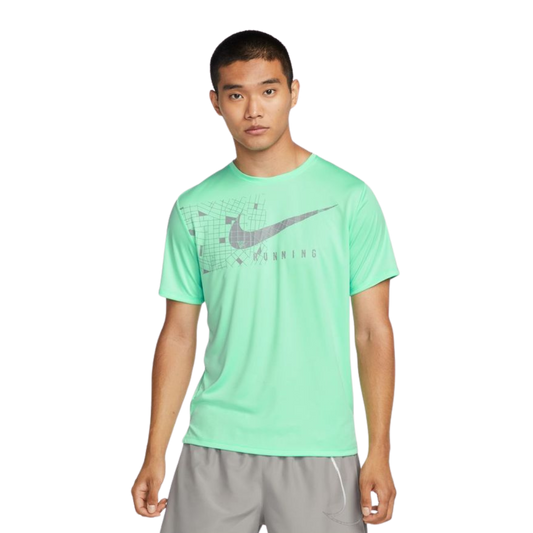 Nike running division graphic t-shirt 'green glow'