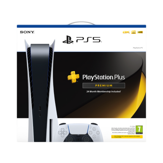 PS5 Disc Console (model group – slim) with PS Plus Premium 24 Month Subscription