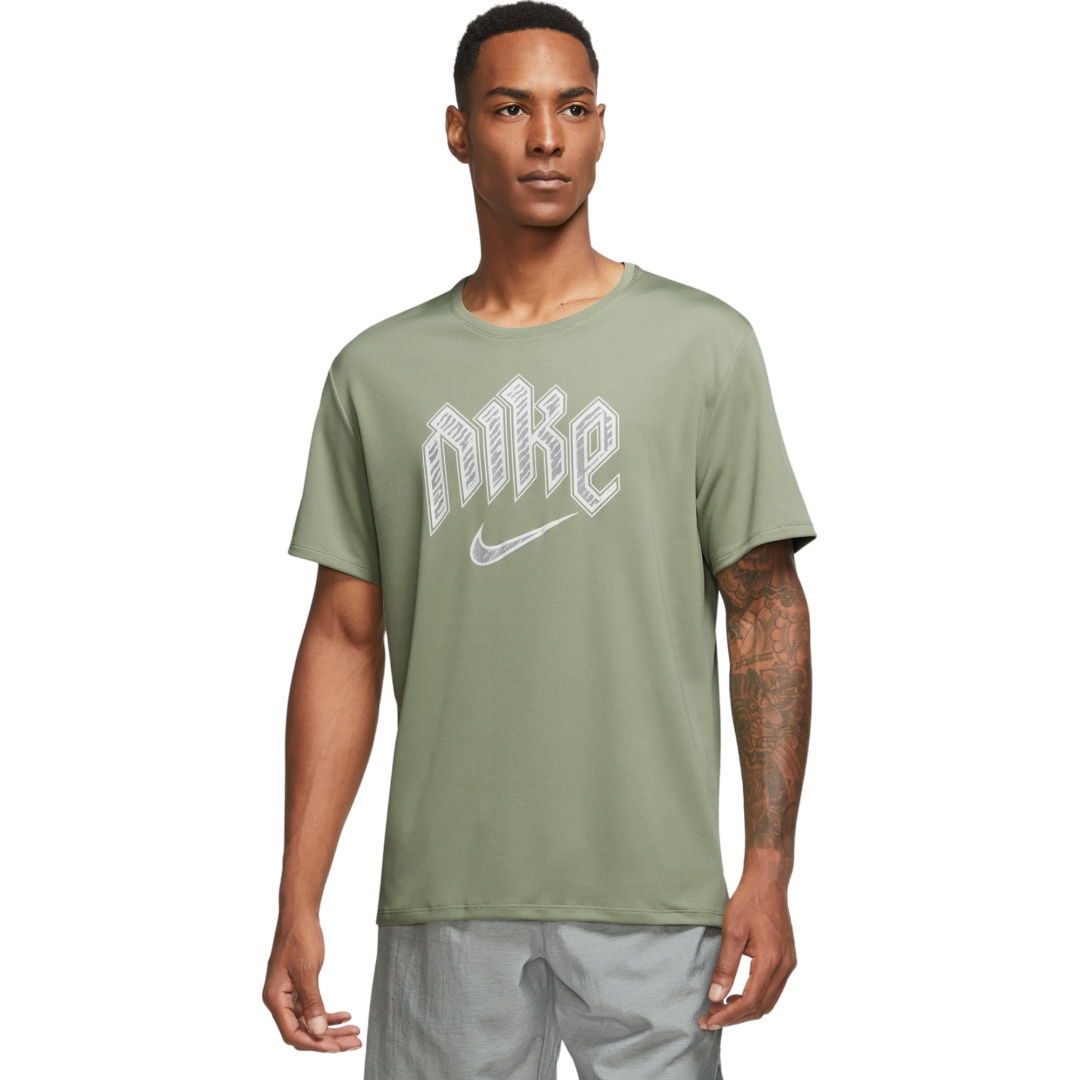 Nike running division t-shirt 'oil green'