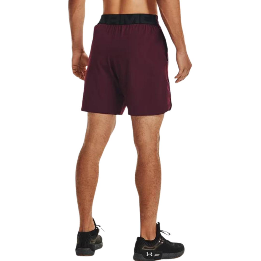 Under armour elevated woven 2.0 graphic shorts 'burgundy'