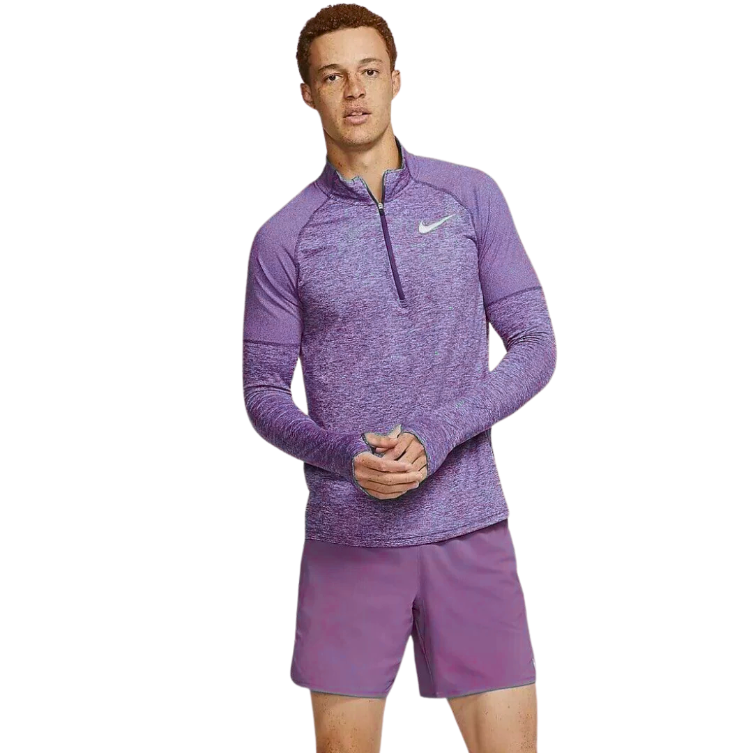 Nike 1/4 zip running top 'purple'